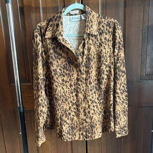 Leopard Print Button Down Shirt